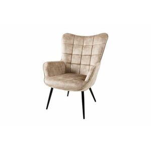 SCANDINAVIA pezsgőszínű bársony fotel kép