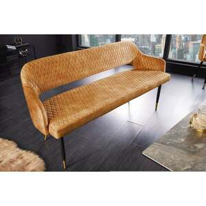 PARIS sárga bársony ülőpad 160cm kép