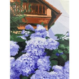 KÉK VIRÁGOK számfestő készlet kép