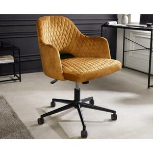 PARIS sárga bársony irodai szék kép