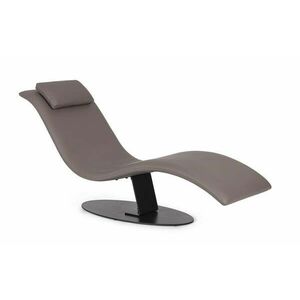 VERMONT sötétbarna műbőr fekvőfotel kép