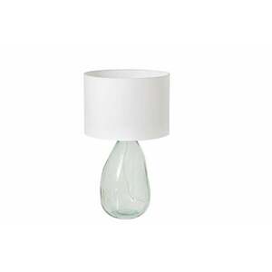 CLASSIC újrahasznosított üveg fehér asztali lámpa lámpaernyővel kép