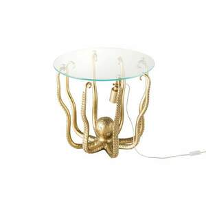 OCTOPUS arany lerakóasztal lámpával kép