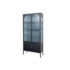 PARIS fekete üveg vitrin 180cm kép