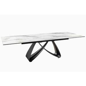 INFINITY fehér edzett üveg étkezőasztal 180-220-260cm kép