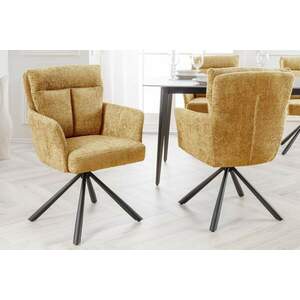 BIG GEORGE mustársárga szövet forgószék kép