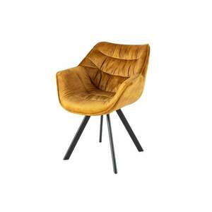 THE DUTCH COMFORT mustársárga bársony karosszék kép