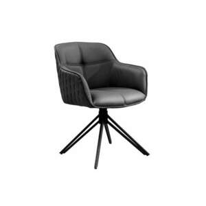 EUPHORIA fekete bőr forgószék kép