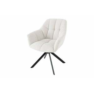 PAPILLON fehér bouclé forgószék karfás 180°-ban forgatható kép