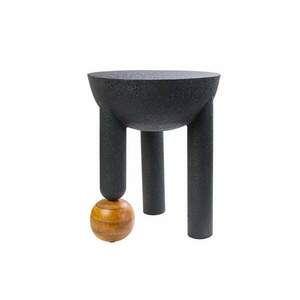 ABSTRACT fekete-arany mangófa lerakóasztal kép