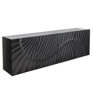 SCORPION fekete mangófa fali tálalószekrény kép