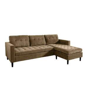 STOCKHOLM világosbarna kord sarokkanapé 3 személyes kép