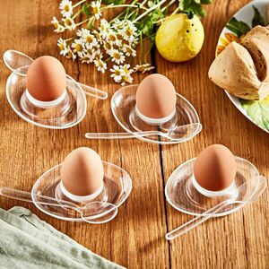 4 tojástartó csésze kanállal kép