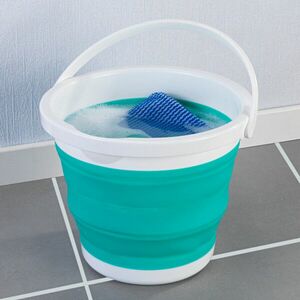 Felmosóvödör összehajtható, türkiz színben kép