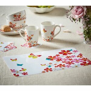 6 tányér- és 6 poháralátét Pillangók Basilico kép