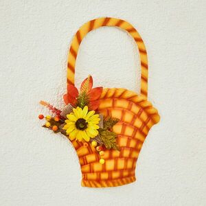 Fali dekoráció Fém kosár kép