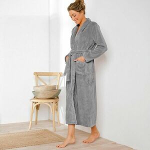 130 cm hosszú, puha tapintású polár fürdőköpeny sálgallérral kép