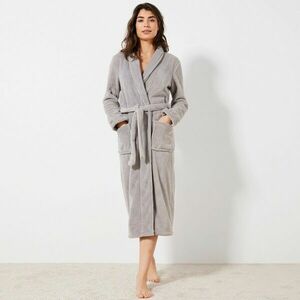 115 cm hosszú, puha tapintású polár fürdőköpeny sálgallérral kép