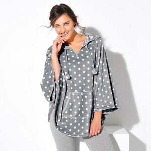 Gyapjú poncsó kapucnival, puha tapintású, puha tapintású kép