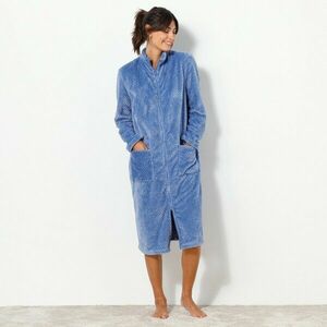 Cipzáras, állógalléros és texturált polár fürdőköpeny kép