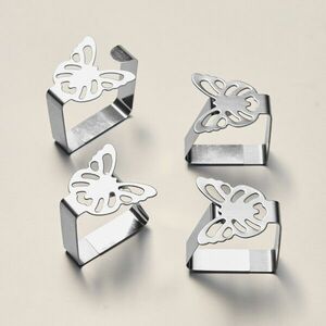 4 db asztalterítőrögzítő csipesz Pillangó kép