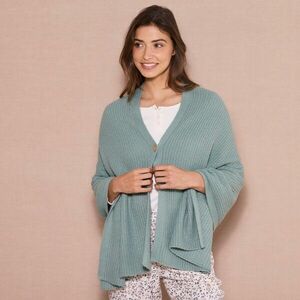 Kötött poncsó sima mintával kép