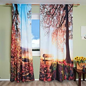 2 függöny Őszi erdő Eldo kép