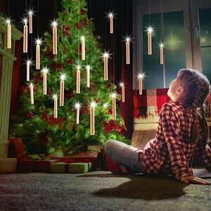 10 db lebegő LED-es gyertya kép