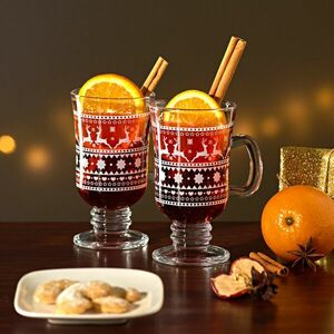 2 db forralt boros füles pohár kép