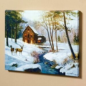 LED-es kép Gímszarvas a pataknál kép