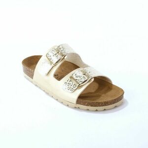 Papucs leopárd mintával és 2 csattal kép