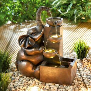 Szolár díszkút Elefánt kép