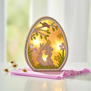 LED világító fatojás kép