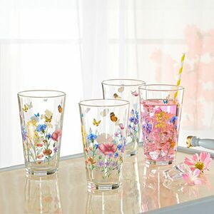 4 db hosszú italos pohár Virágok szettben Eldo kép