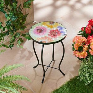 Üvegasztal Virágok kép