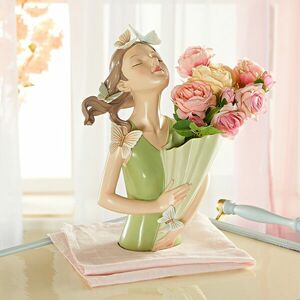 Virág váza lány kép