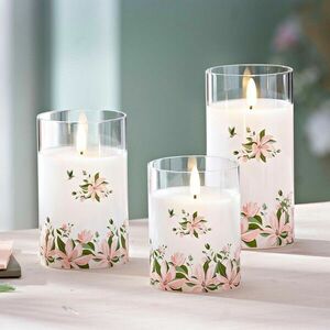 Magnólia LED gyertyák, 3 darabos készlet kép