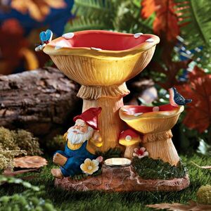 Napenergia-dekoráció Törpe a gomba alatt kép