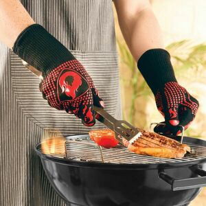 1 pár extra hőálló grillsütő kesztyű kép