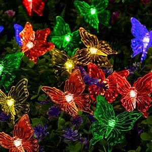 10 részes napelemes fényfüzér Pillangók kép