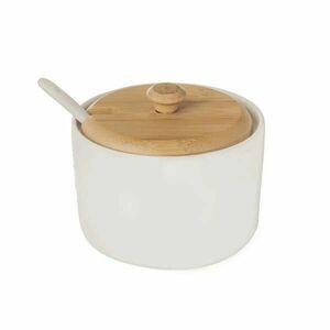 Cukortartó porcelánkanállal WHITELINE kép