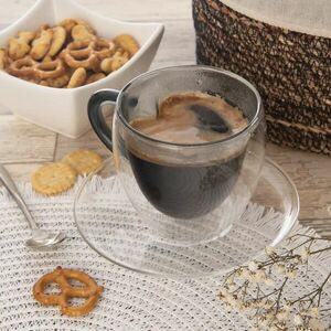 2 db duplafalú üvegcsésze KÁVÉSZÍV kép