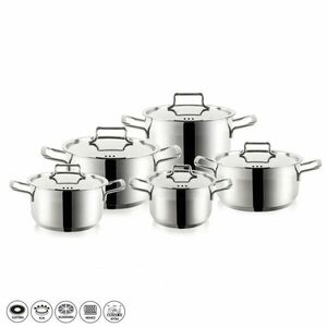 10 részes rozsdamentes acél főzőedényszett ANETT kép