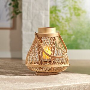 Bambusz asztali lámpa, természetes bambusz kép