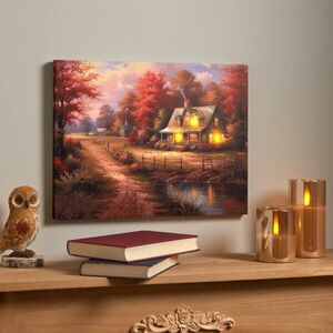 LED-es kép Őszi táj kép