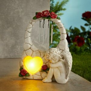 Szolár angyalka szélcsengővel kép