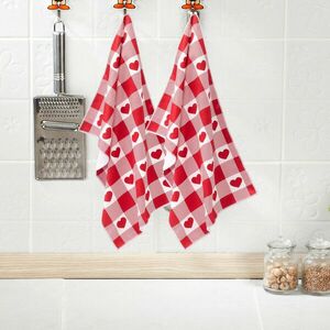 2 db konyharuha Piros szívek szettben kép