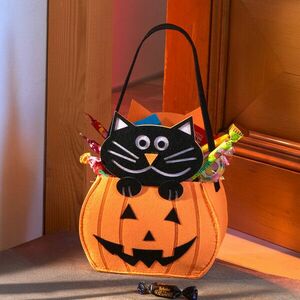 Halloween táska Tök macskával kép