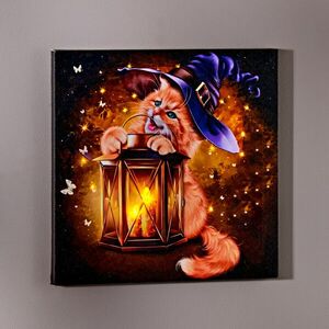 LED kép Macska lámpással kép