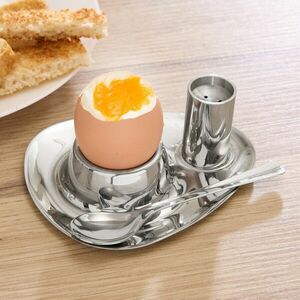 Rozsdamentlen acélból készült reggeli szett tojáshoz kép